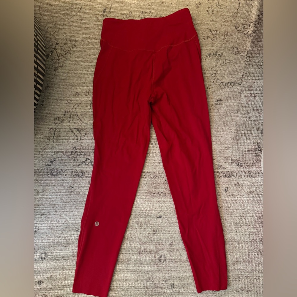 Lululemon Base Pace Red Performance Leggings